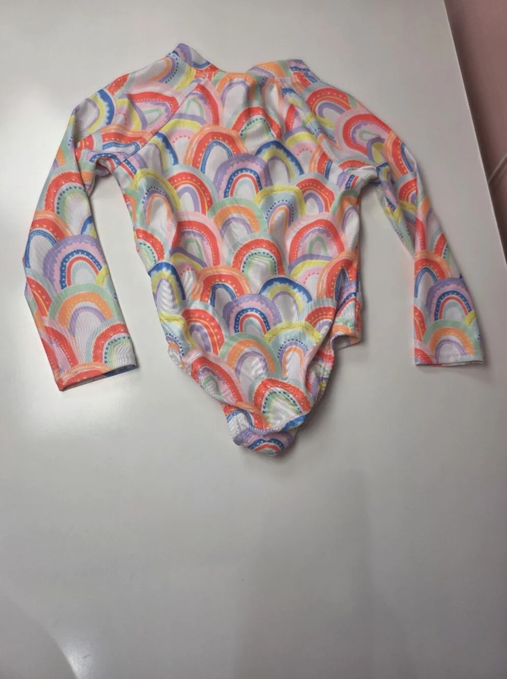 Wonder Nation Rainbow Print Long Sleeve Rash Guard 12M
